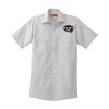 Short Sleeve Striped Industrial Work Shirt Thumbnail