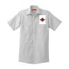 Short Sleeve Striped Industrial Work Shirt Thumbnail