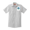 Short Sleeve Striped Industrial Work Shirt Thumbnail