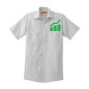Short Sleeve Striped Industrial Work Shirt Thumbnail