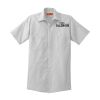 Short Sleeve Striped Industrial Work Shirt Thumbnail