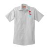 Short Sleeve Striped Industrial Work Shirt Thumbnail