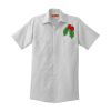 Short Sleeve Striped Industrial Work Shirt Thumbnail