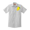 Short Sleeve Striped Industrial Work Shirt Thumbnail