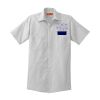 Short Sleeve Striped Industrial Work Shirt Thumbnail