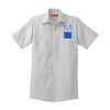 Short Sleeve Striped Industrial Work Shirt Thumbnail