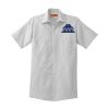 Short Sleeve Striped Industrial Work Shirt Thumbnail