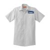 Short Sleeve Striped Industrial Work Shirt Thumbnail