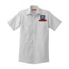 Short Sleeve Striped Industrial Work Shirt Thumbnail
