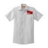 Short Sleeve Striped Industrial Work Shirt Thumbnail